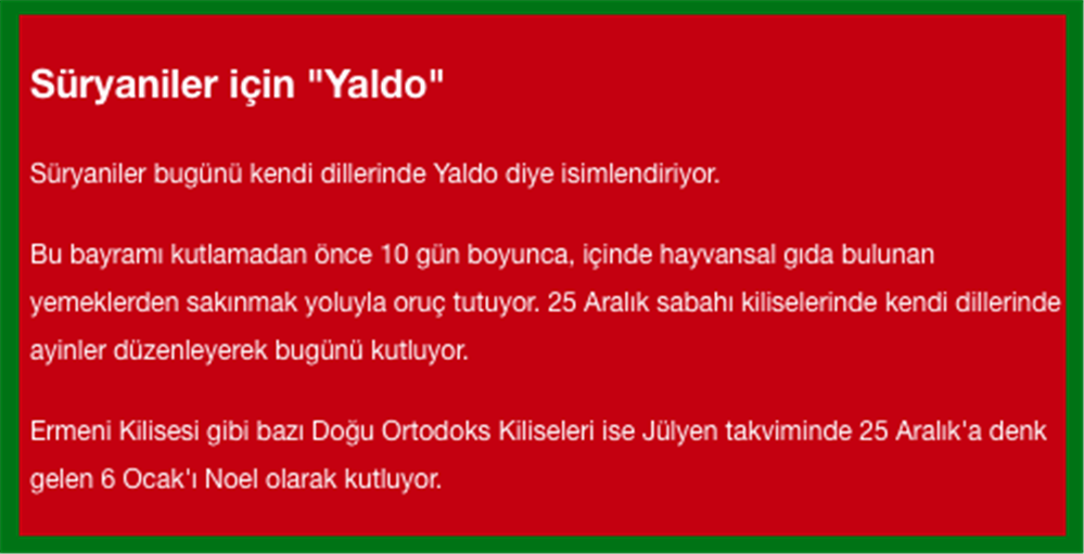 Süryaniler içinYaldo